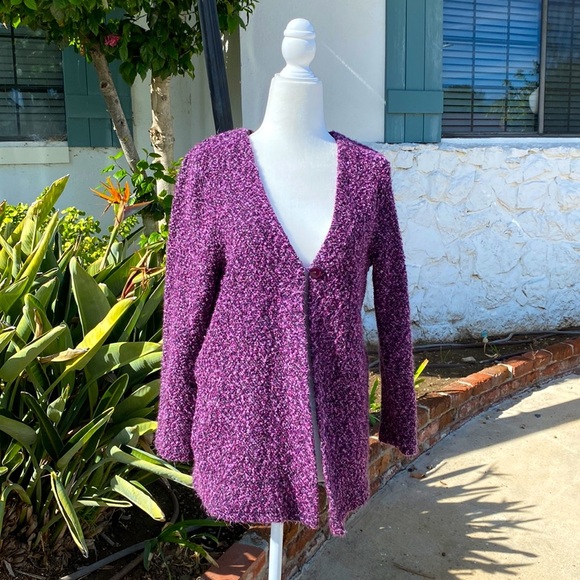 3833 Hill Street Clothing Co Sweaters - BOHO SHABBY CHIC VINTAGE NUBBY KNIT ONE BUTTON CARDIGAN SWEATER GUC Size…